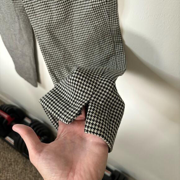 Ralph Lauren Black Label Houndstooth Wool Stretch Skinny Ankle Pants - Size 8 - Picture 9 of 11